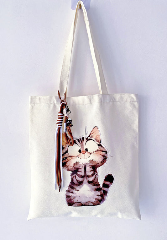 Simple relaxed aesthetic canvas bag for slow living enthusiasts