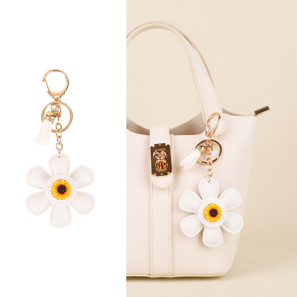 Sunflower charm for adding a personal touch to bags