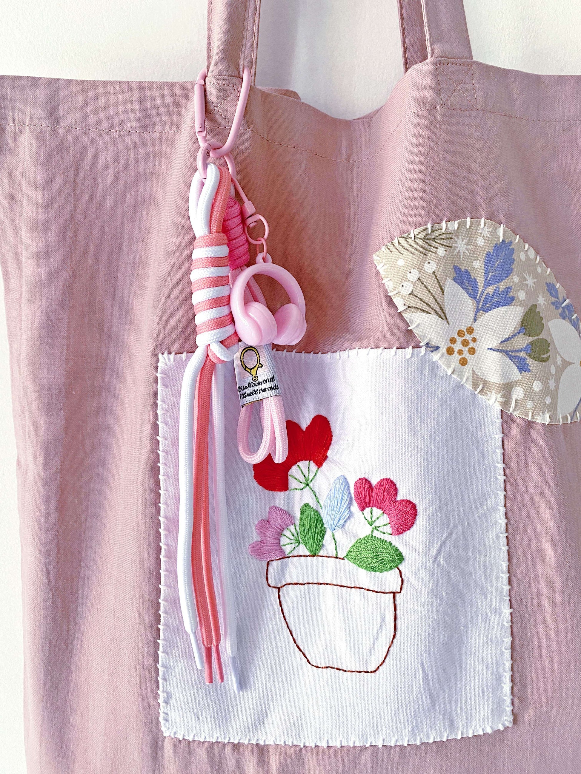 Elegant hand stitched floral tote for mindful gift giving