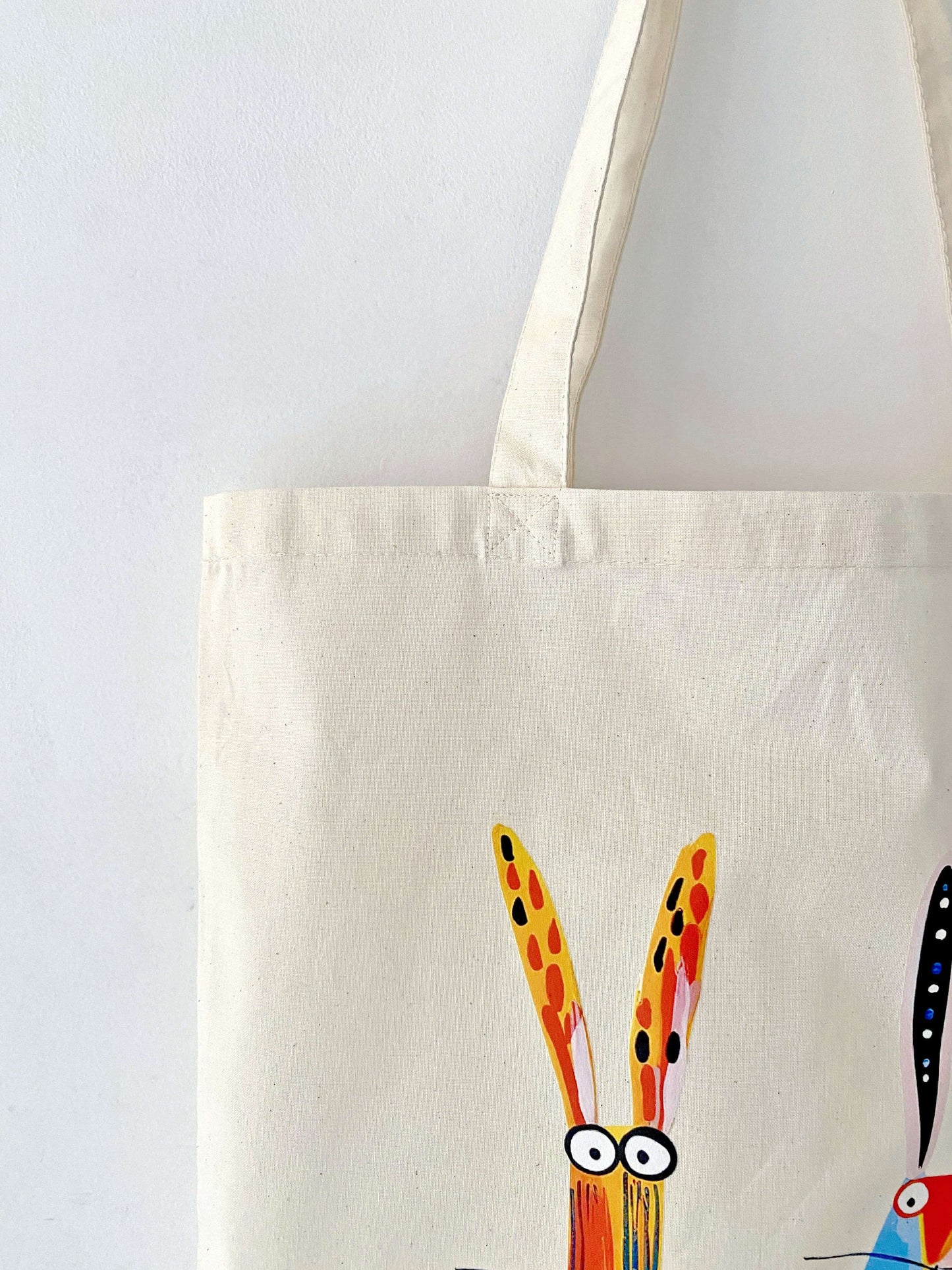 reusable cotton tote bag for market visits and weekend trips
