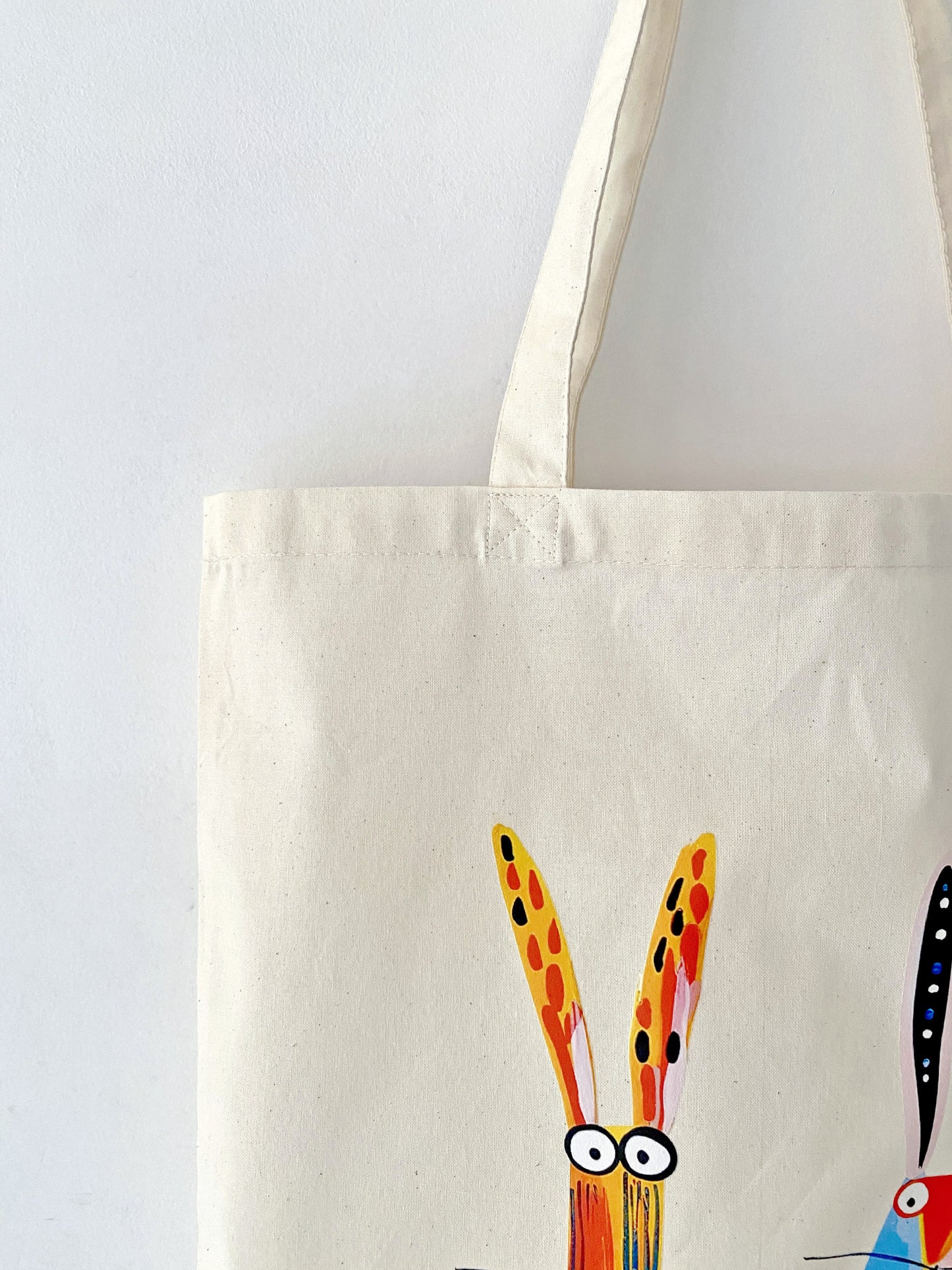 reusable cotton tote bag for market visits and weekend trips