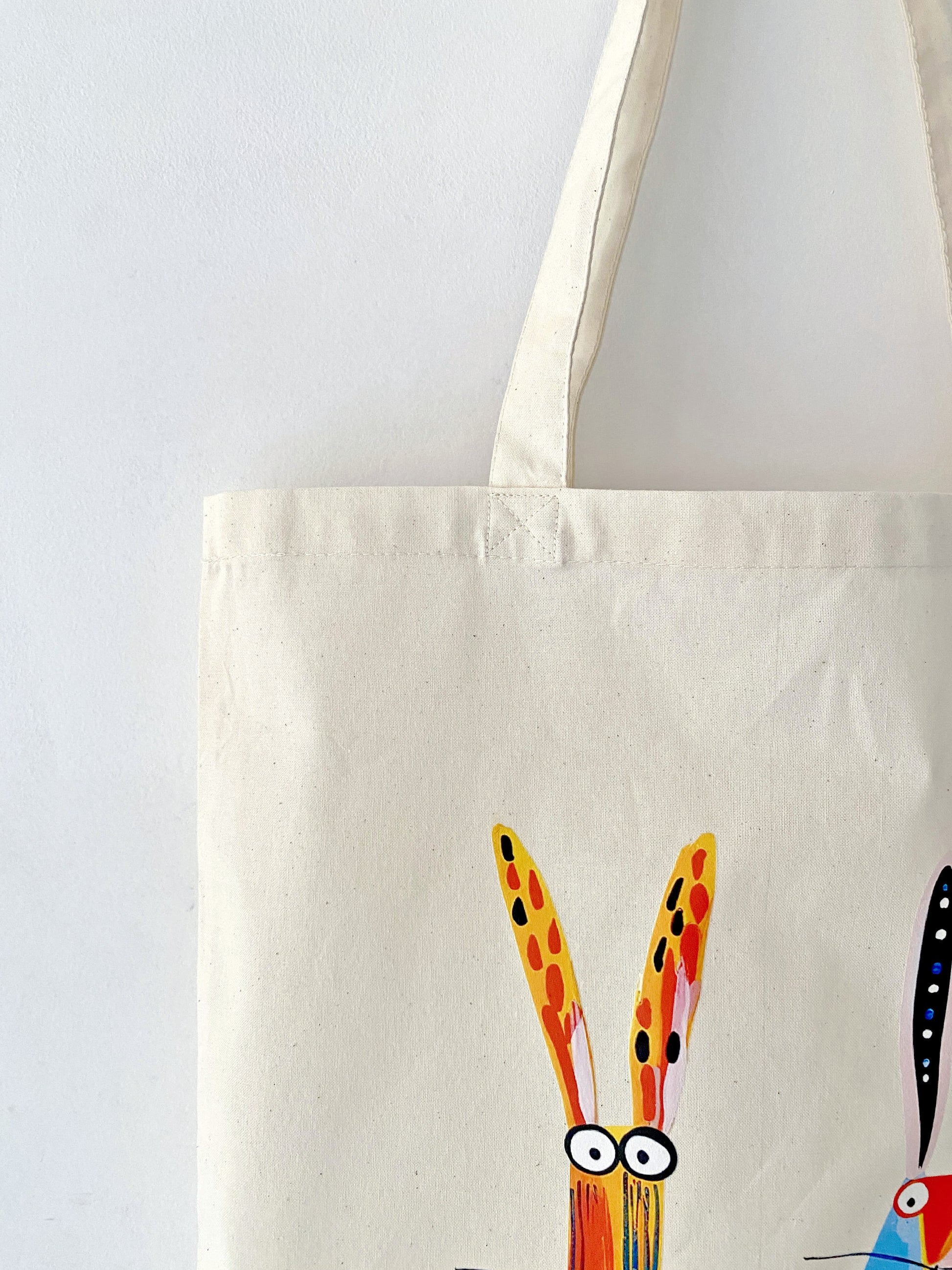 reusable cotton tote bag for market visits and weekend trips