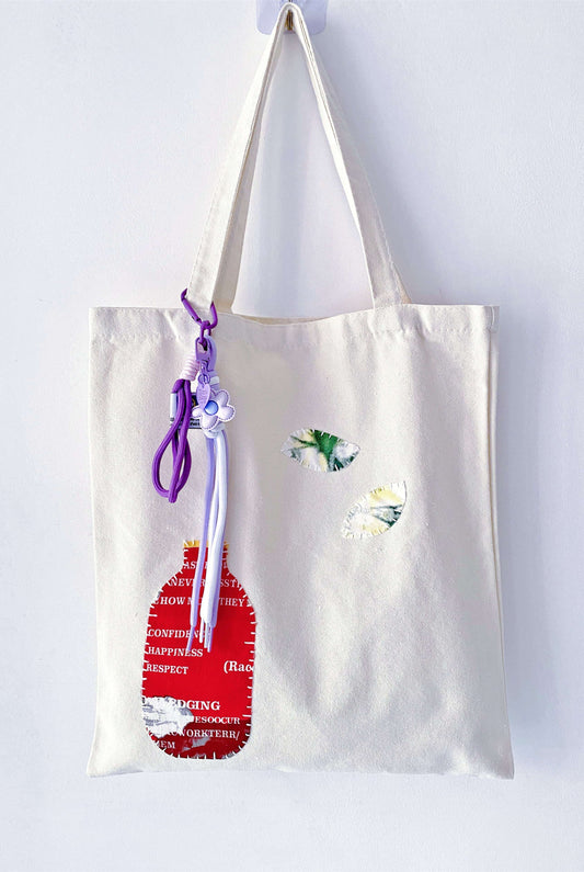 Sustainable textile bag that feels personal and un-mass-produced.