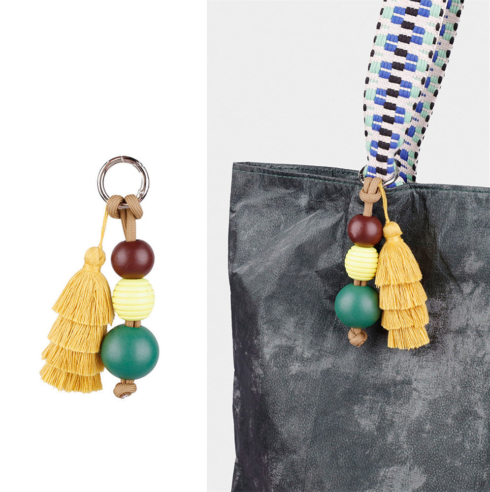 Beaded Fringe Bag Pendant