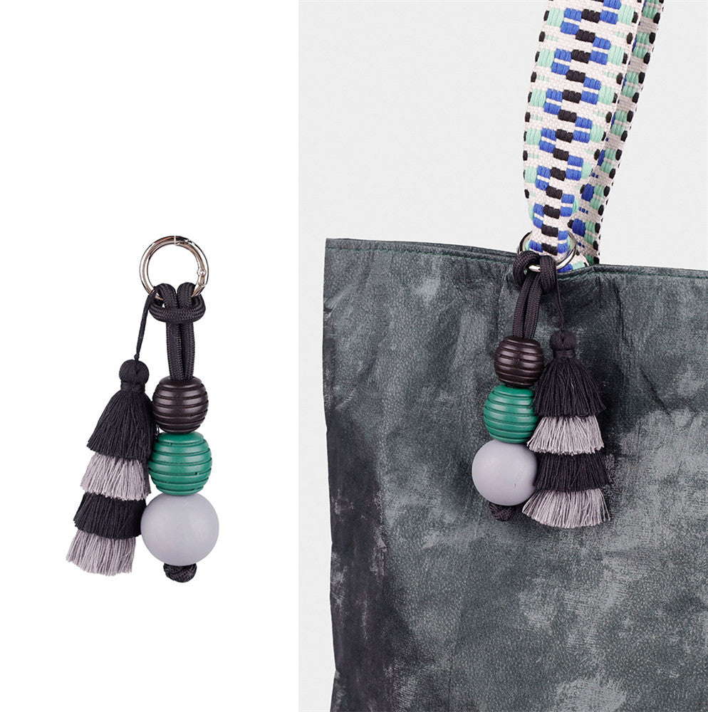 Beaded Fringe Bag Pendant