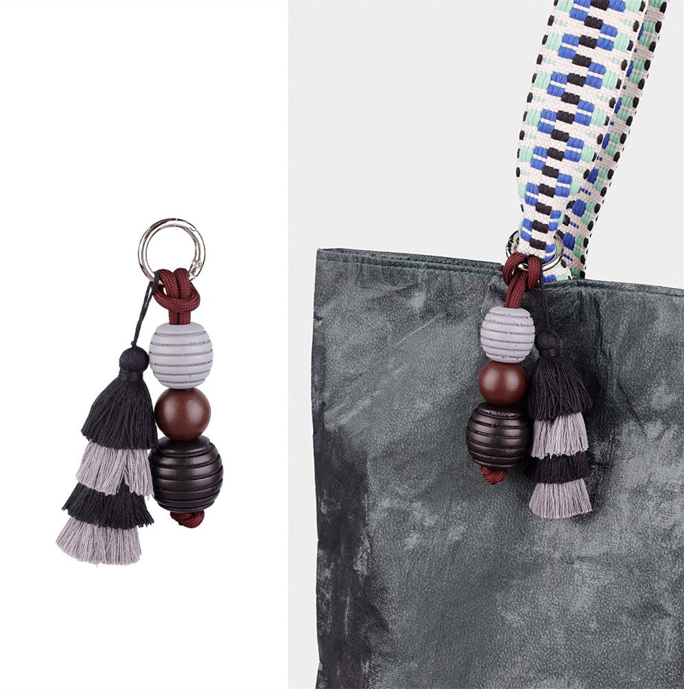 Beaded Fringe Bag Pendant