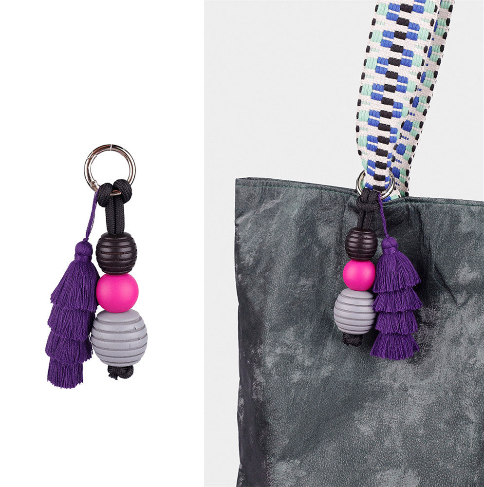 Beaded Fringe Bag Pendant