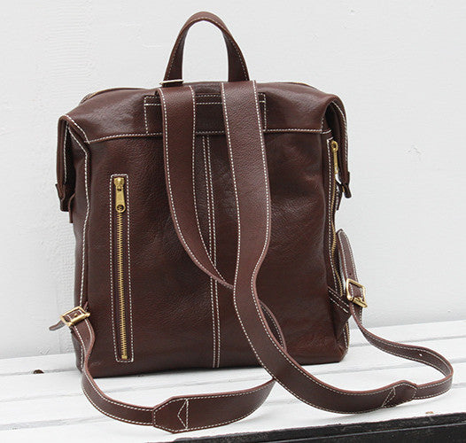 Vintage Leather Backpack for Women's Casual Outings