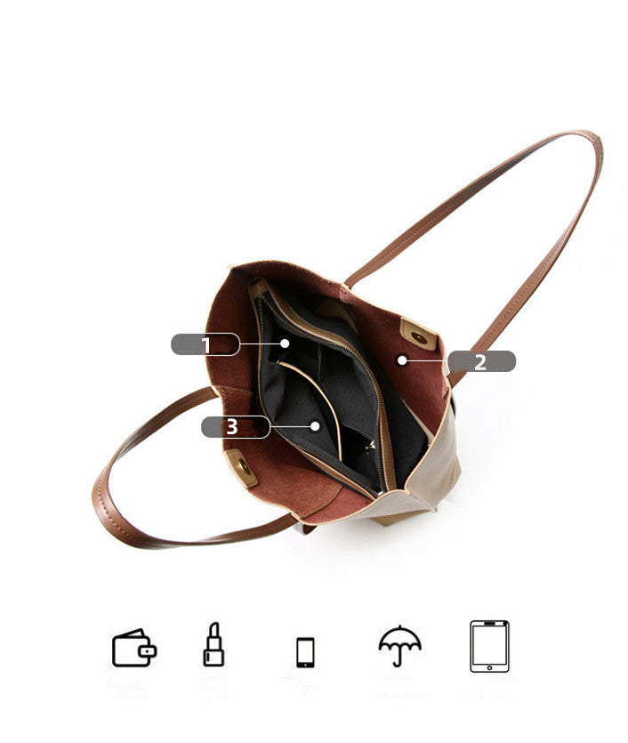 Classic Women's Leather Shoulder Bag for Business with Soft Material