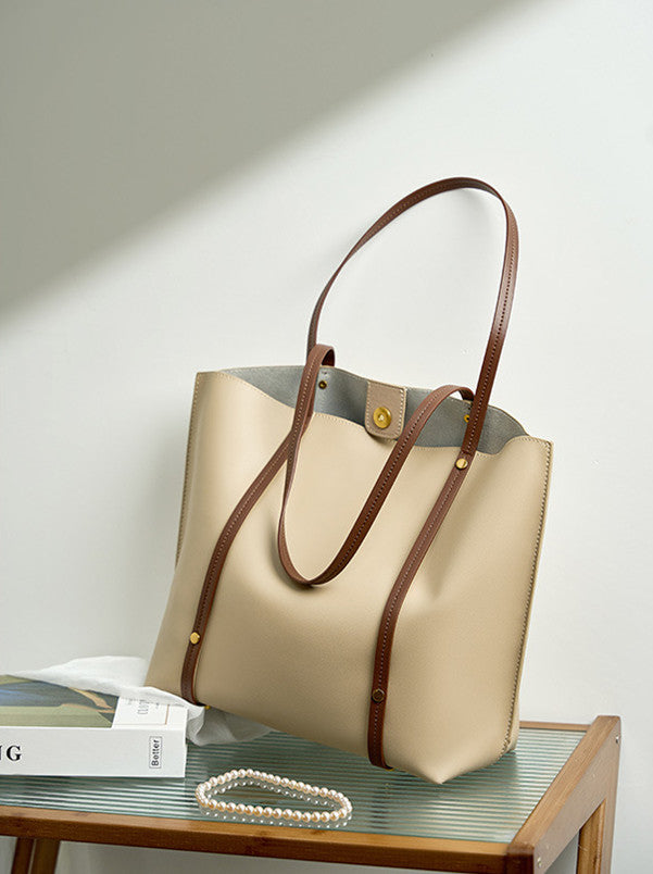 Trendy Work Tote Bag with Detachable Shoulder Strap