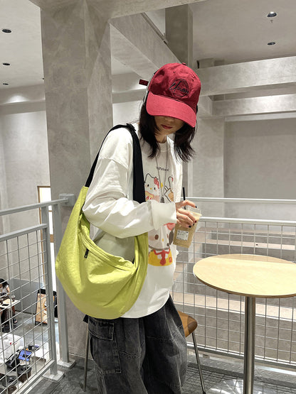 Multi compartment casual sling handbag with inner pockets