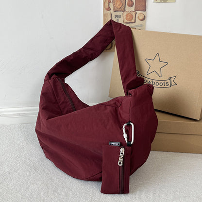 Spacious shoulder bag for weekend getaways