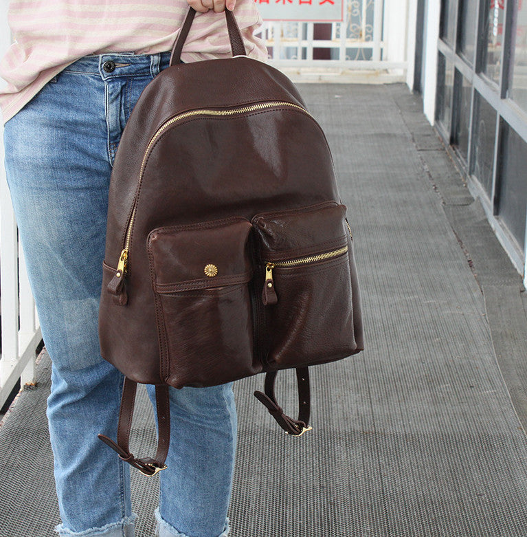 Handmade Leather Backpack for Everyday Carry