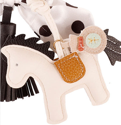 Vintage scarf bow charm for a handbag