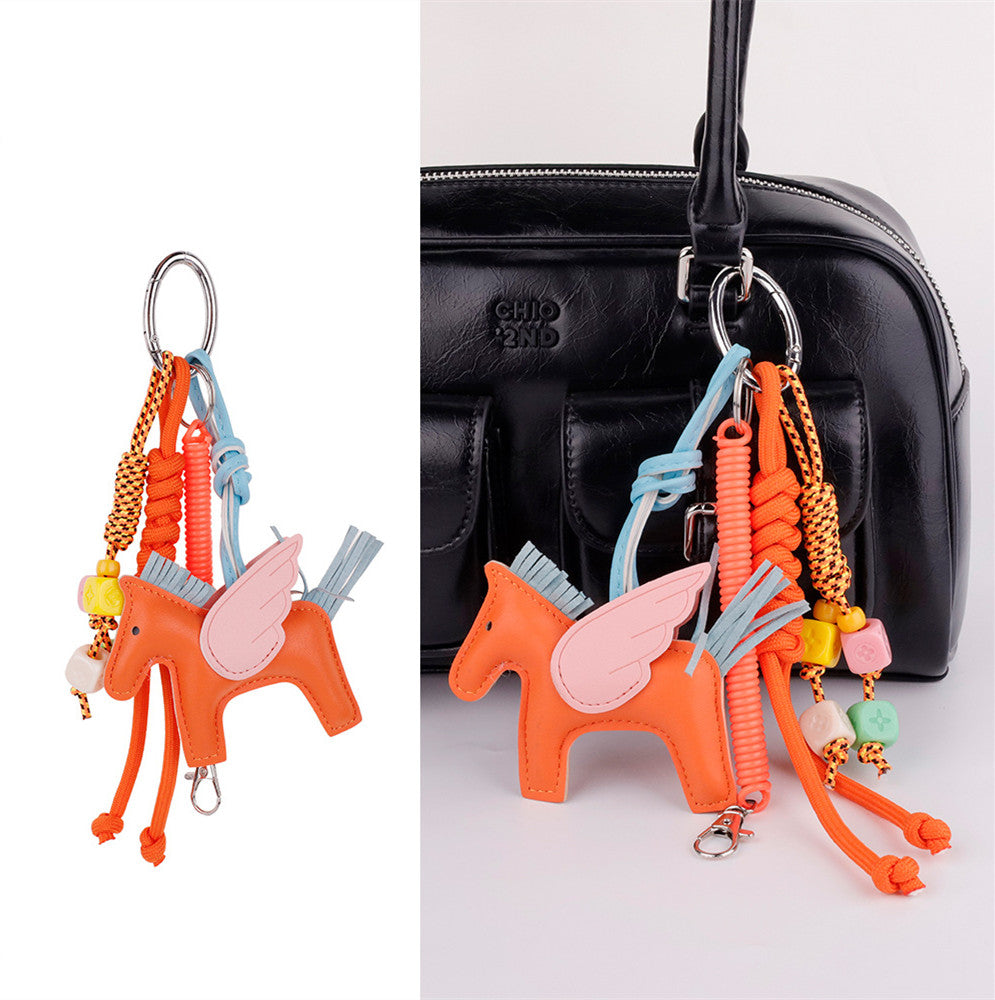 Creative horse purse accent attached to a set of keys