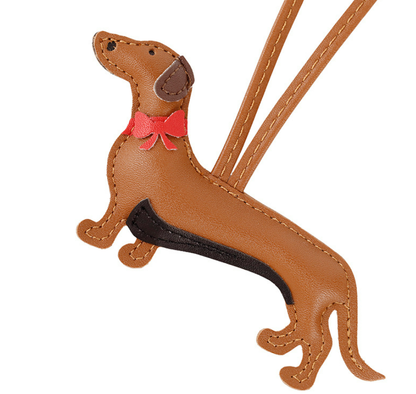 Playful dachshund detail for a handbag or tote