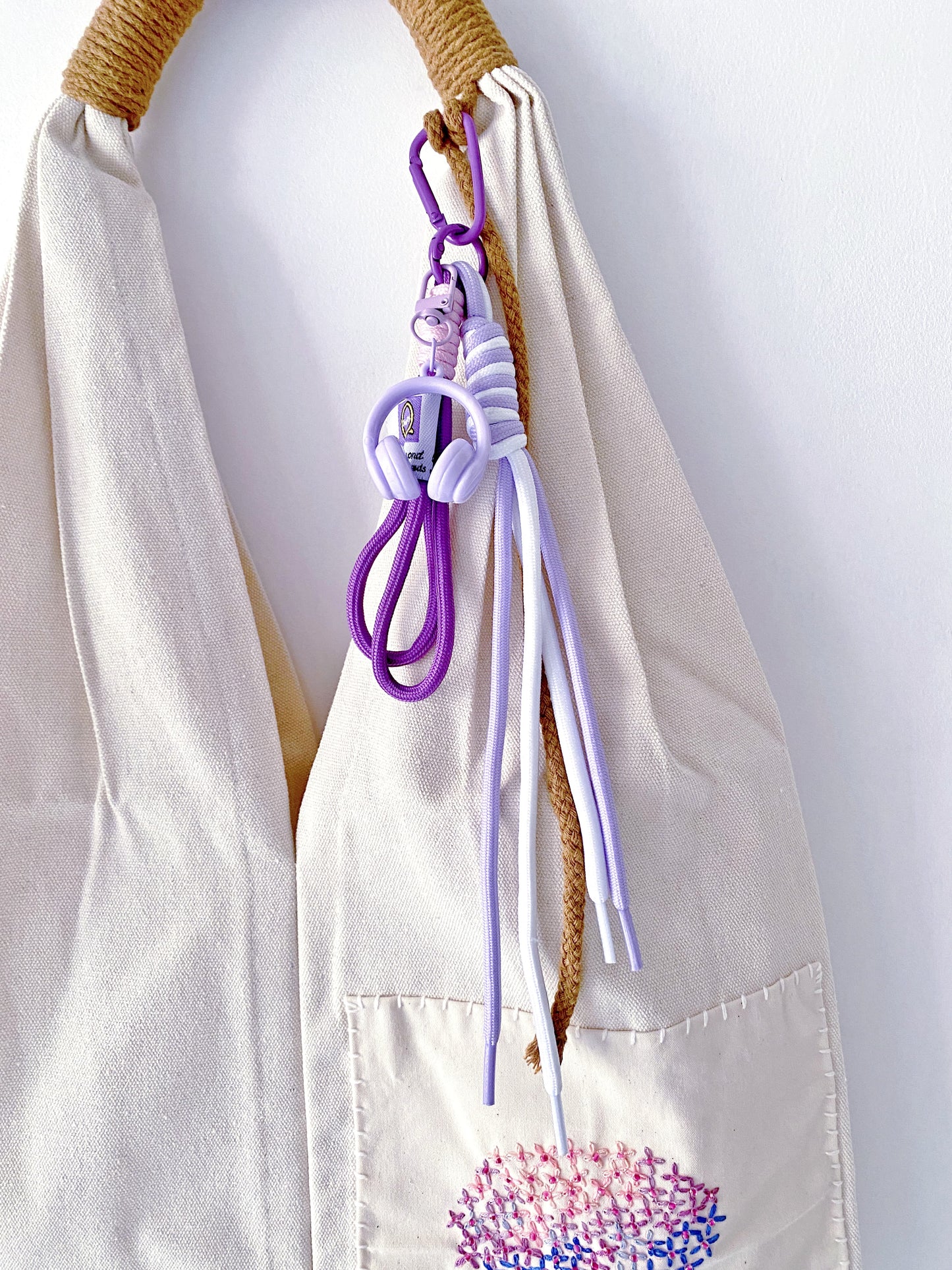 floral canvas tote bag with a quiet handmade touch for gifting