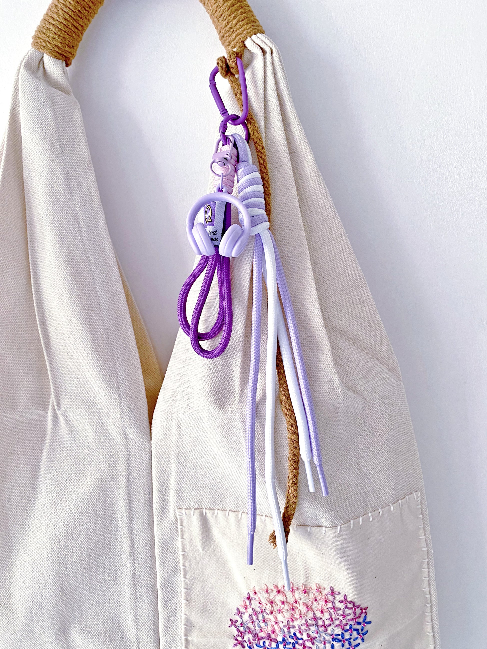 floral canvas tote bag with a quiet handmade touch for gifting