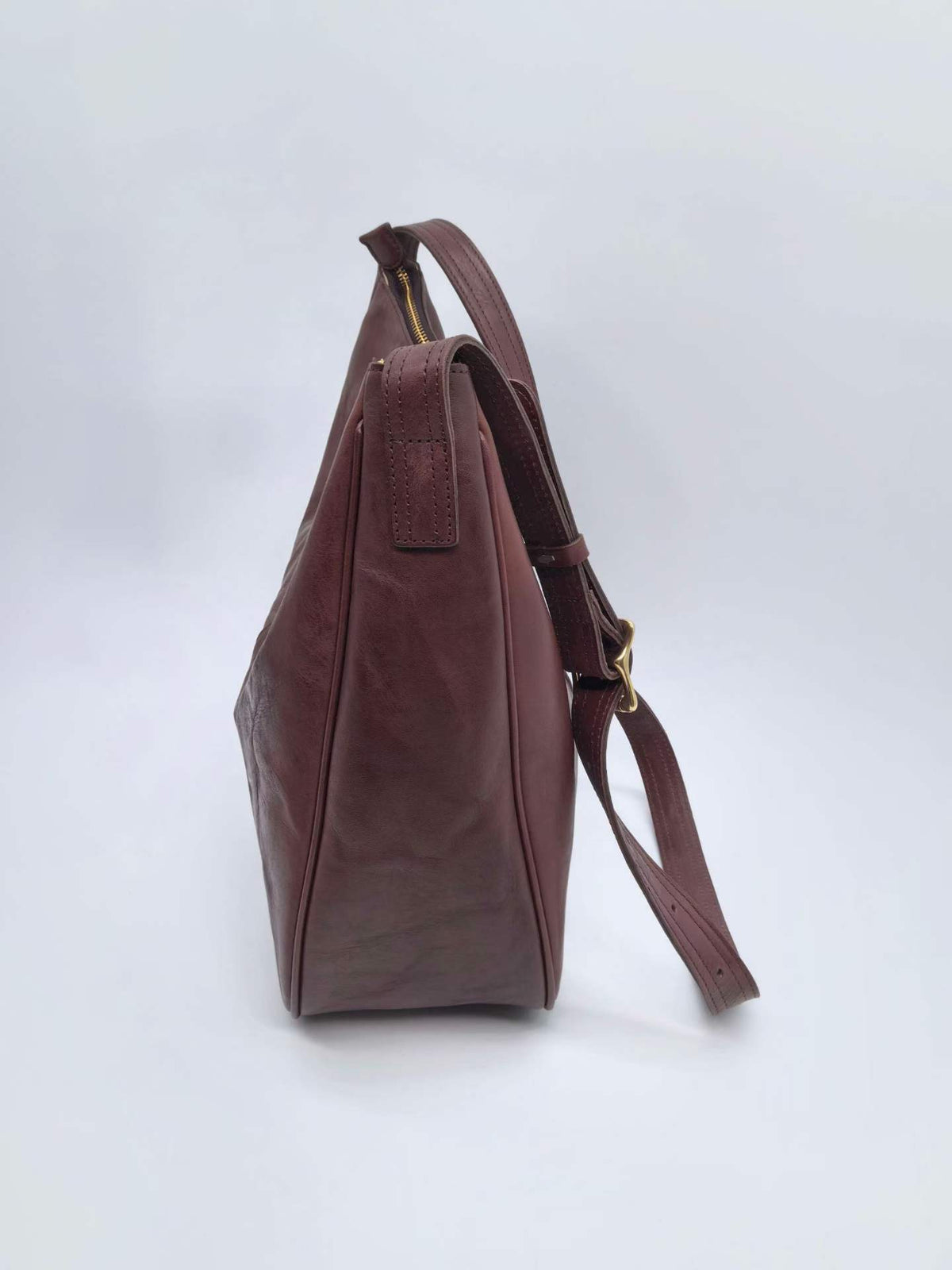 Crossbody purse styled for browsing bookshops and independent stores