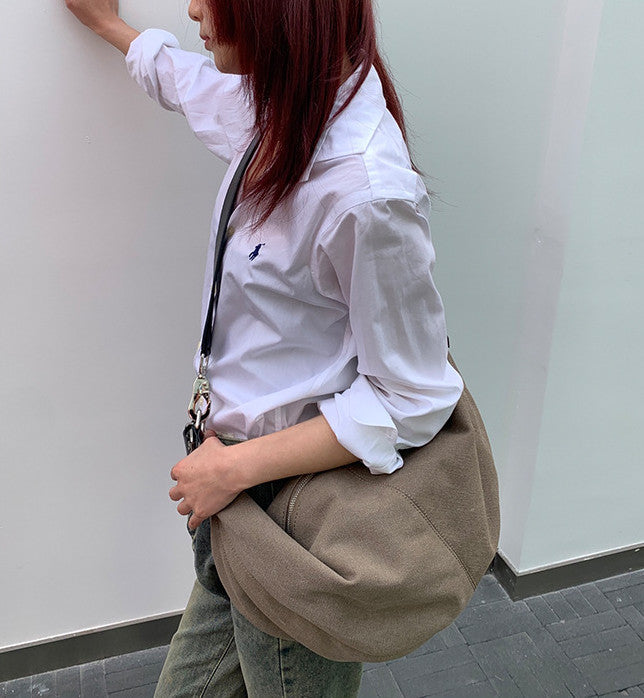 Modern women's canvas purse for everyday errands and shopping