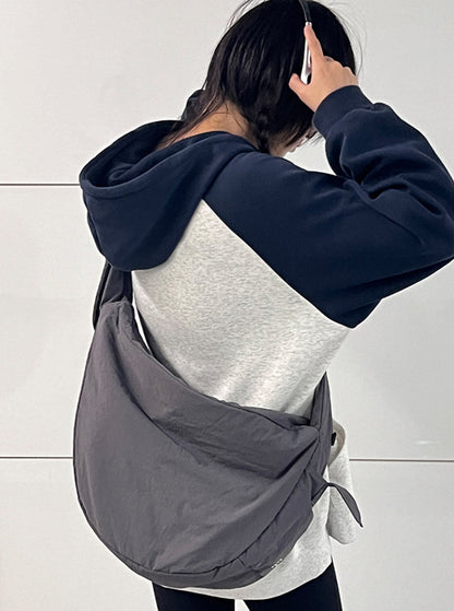 Lightweight half moon crossbody bag for everyday errands