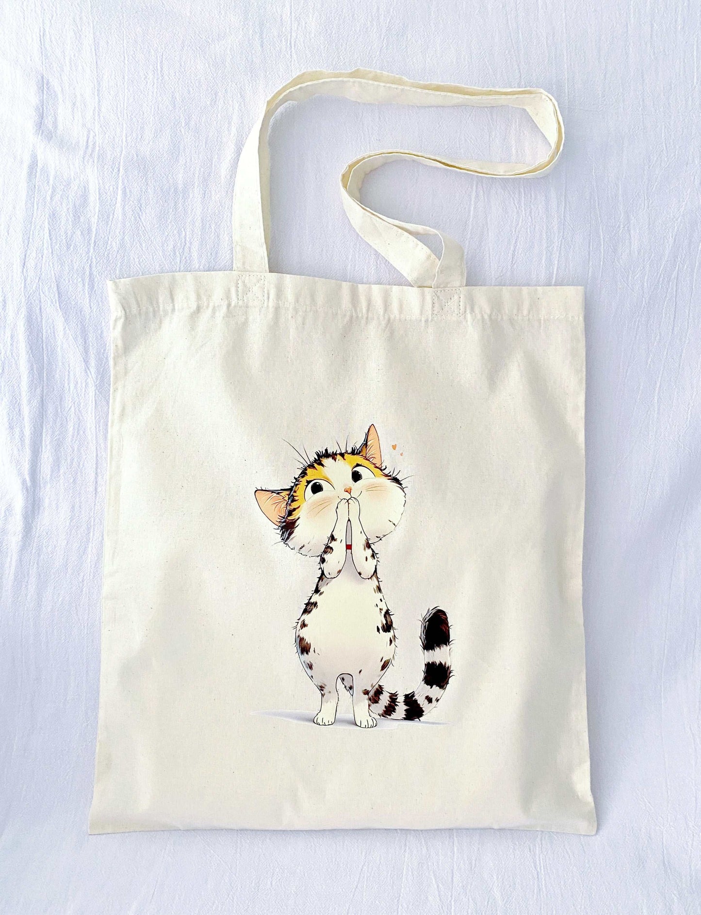 Simple, elegant cotton tote that is super soft and foldable.