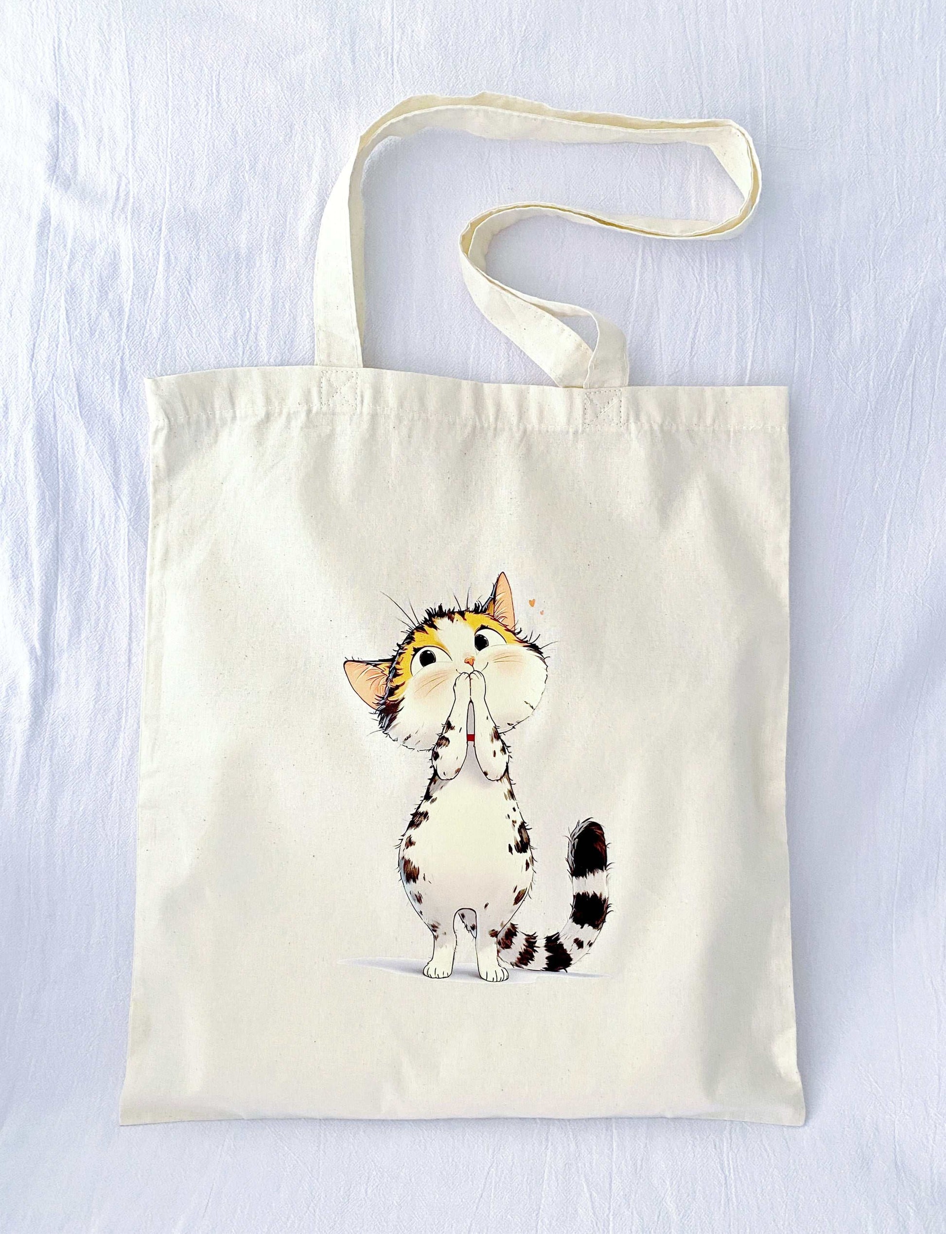 Simple, elegant cotton tote that is super soft and foldable.