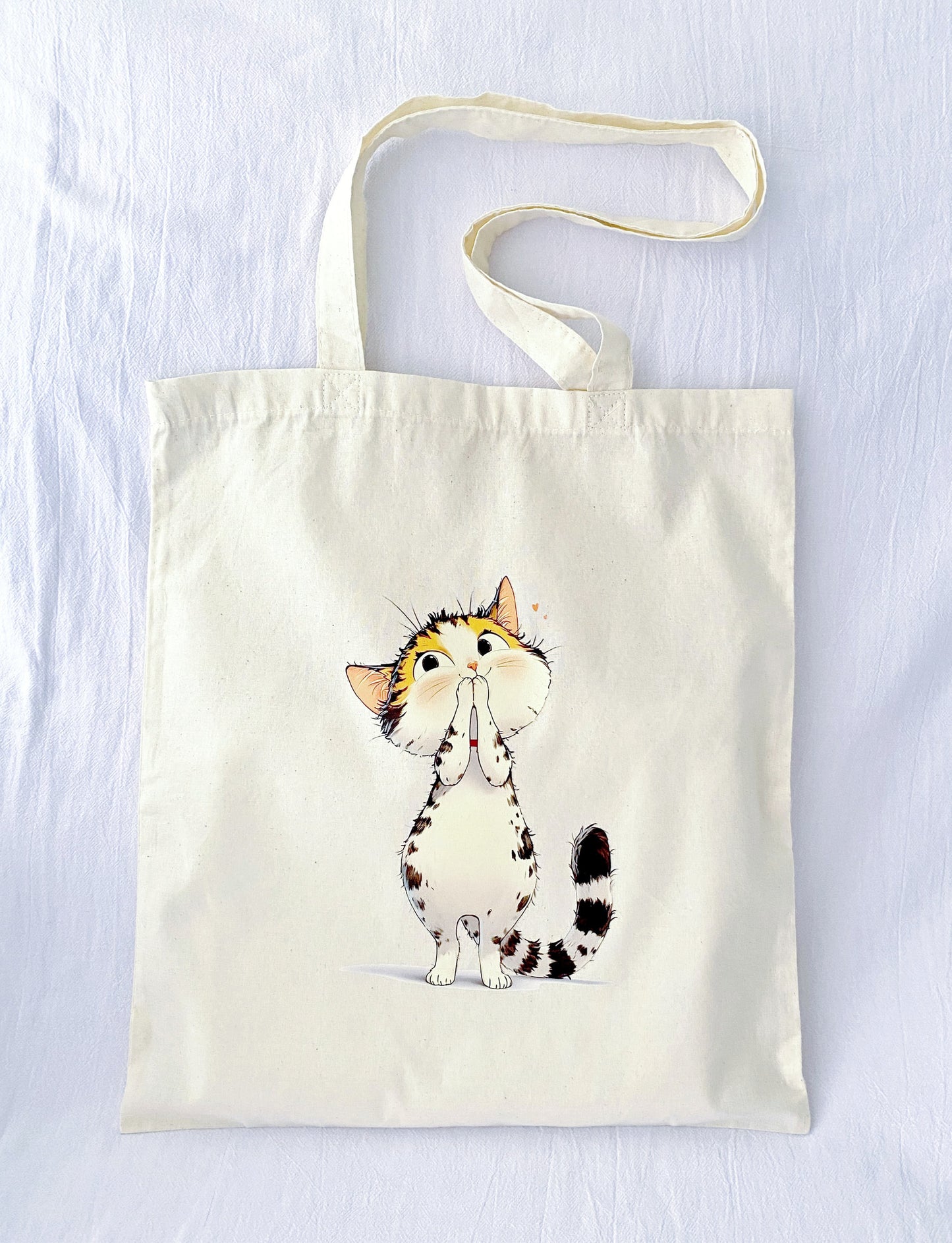 Simple, elegant cotton tote that is super soft and foldable.
