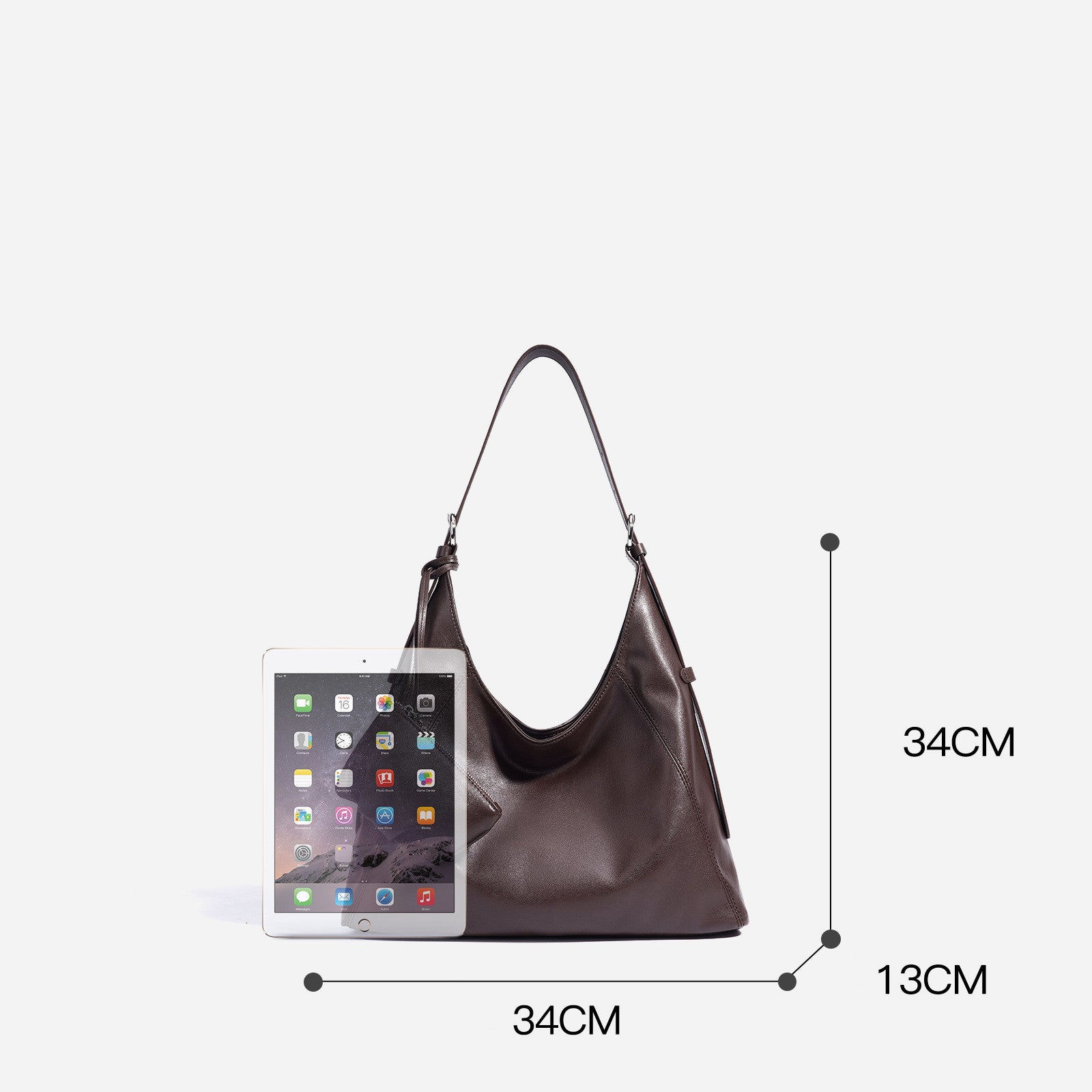sleek leather tote for city life
