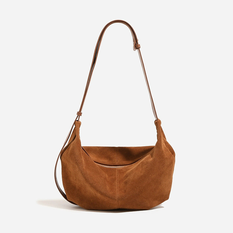 slouchy suede handbag for comfort and style