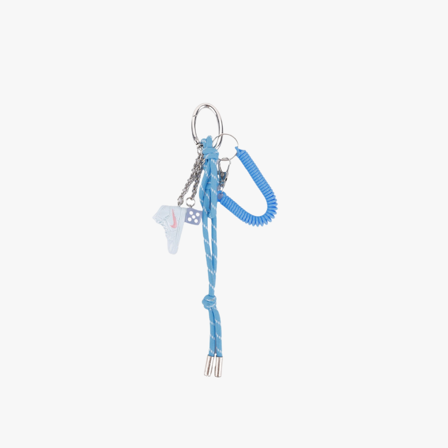 Sporty woven rope bag charm with a casual streetwear look
