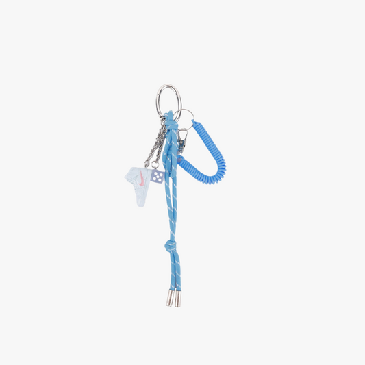 Sporty woven rope bag charm with a casual streetwear look