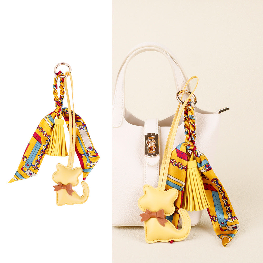 Fashion cat charm for tote bags and backpacks