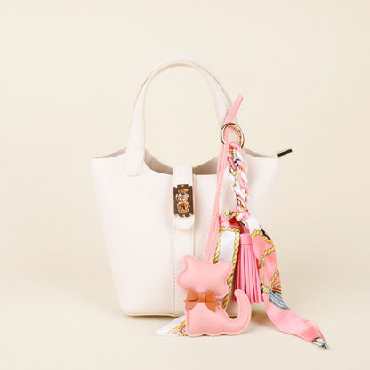 Cat scarf charm for everyday bag decoration