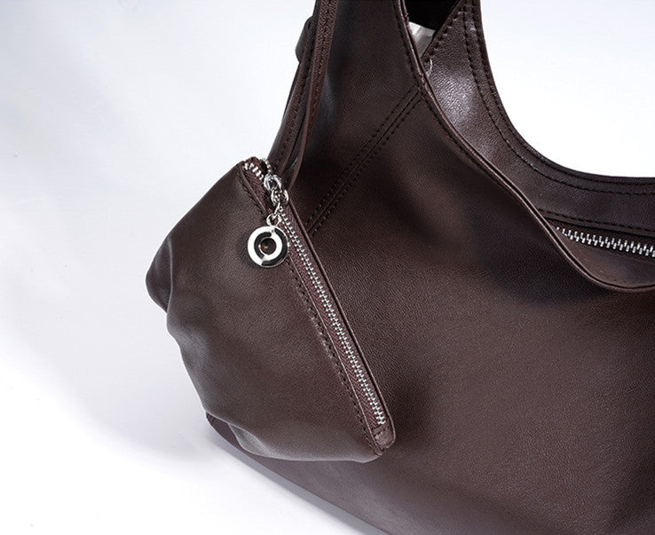 hand-crafted style leather bag
