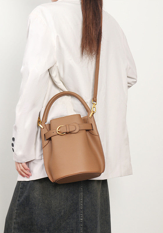 Ladies Leather Bucket Bag