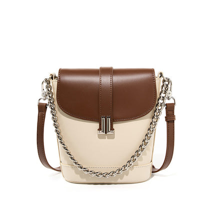 Fashion-forward Women's Fashion Shoulder Bag with Detachable Metal Chain Strap and Adjustable Shoulder Belt