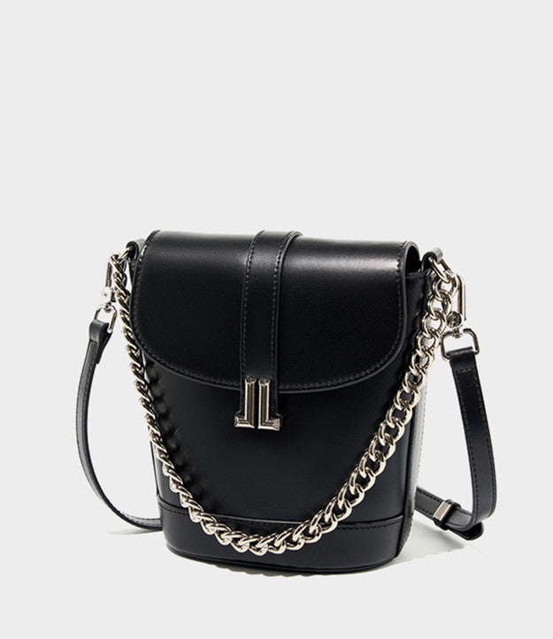 Unique Women's Leather Handbag with Convertible Strap Design