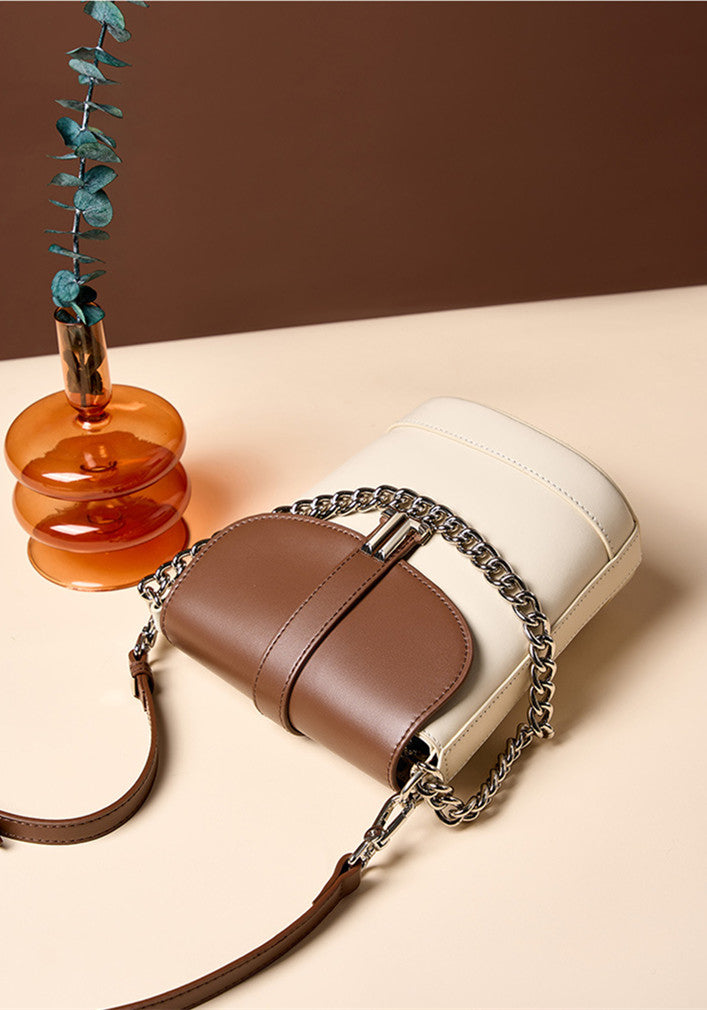 Designer Leather Crossbody Bag with Versatile Carrying Options