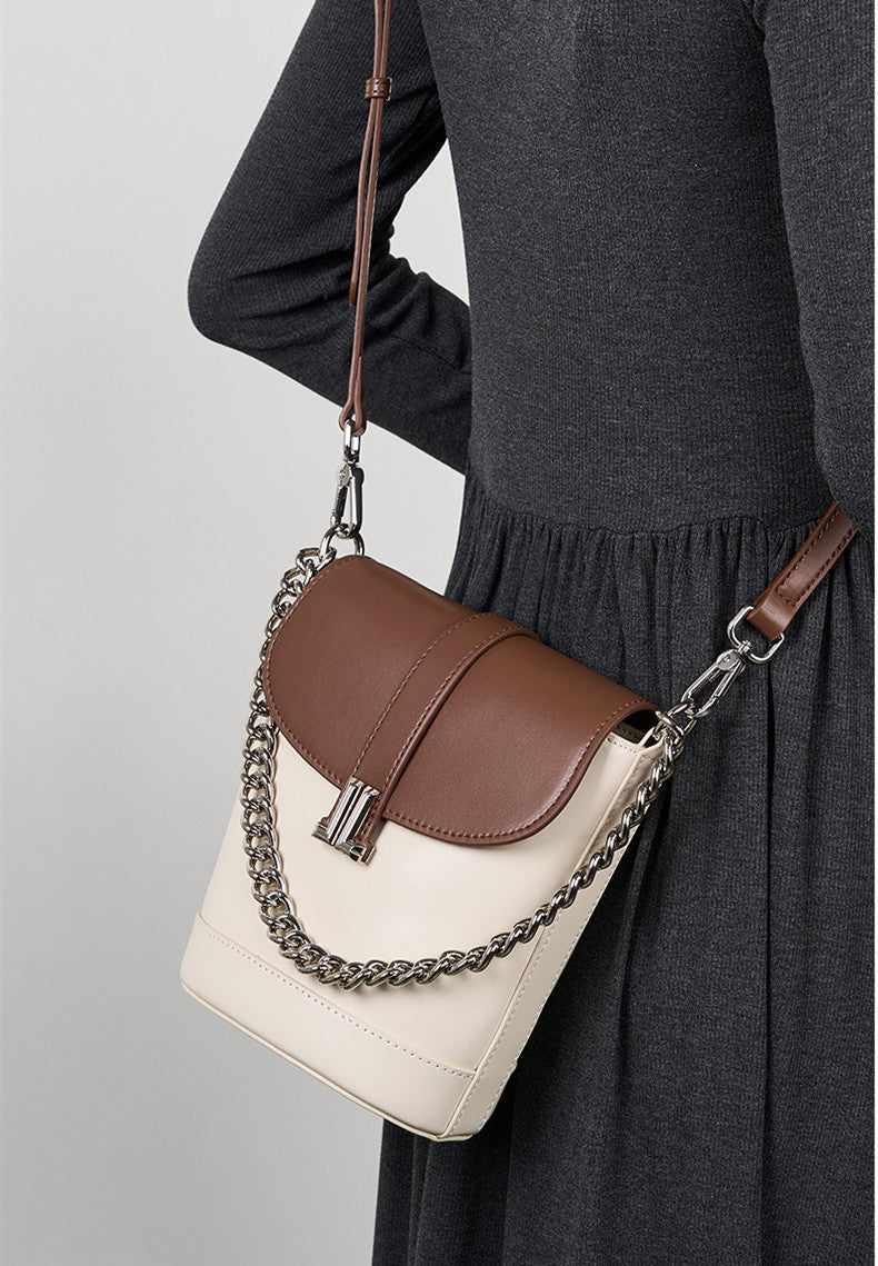 Chic Women's Shoulder Bag with Removable Chain Strap and Adjustable Shoulder Belt