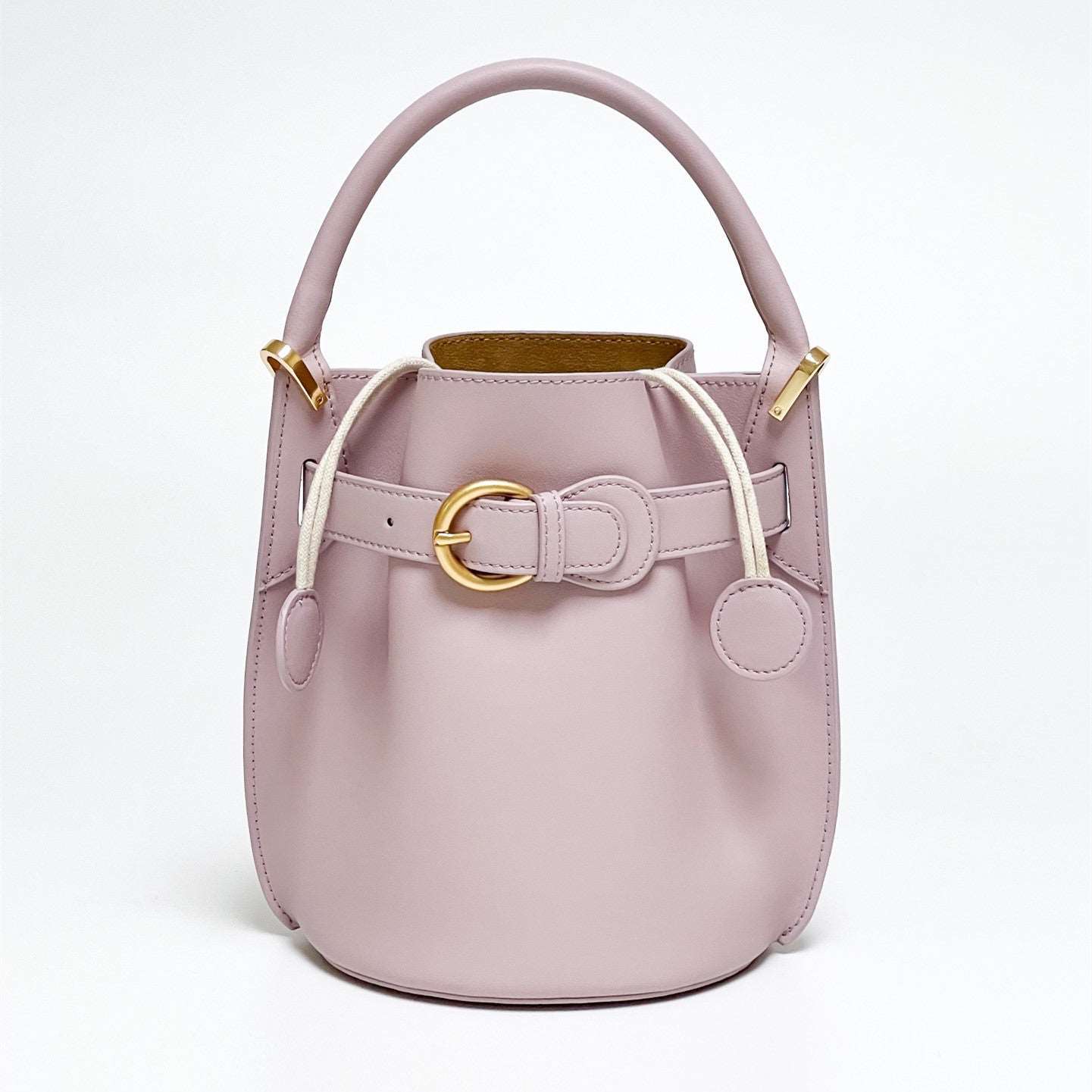 Sophisticated Real Leather Bucket Handbag Crossbody Shoulder Bag for Ladies woyaza