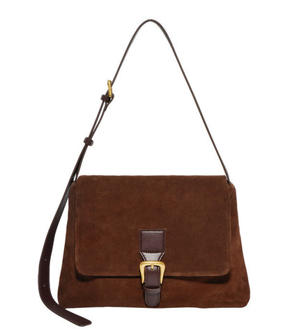 Stylish Ladies Genuine Leather Suede Shoulder Crossbody Bag for Work and Everyday Use