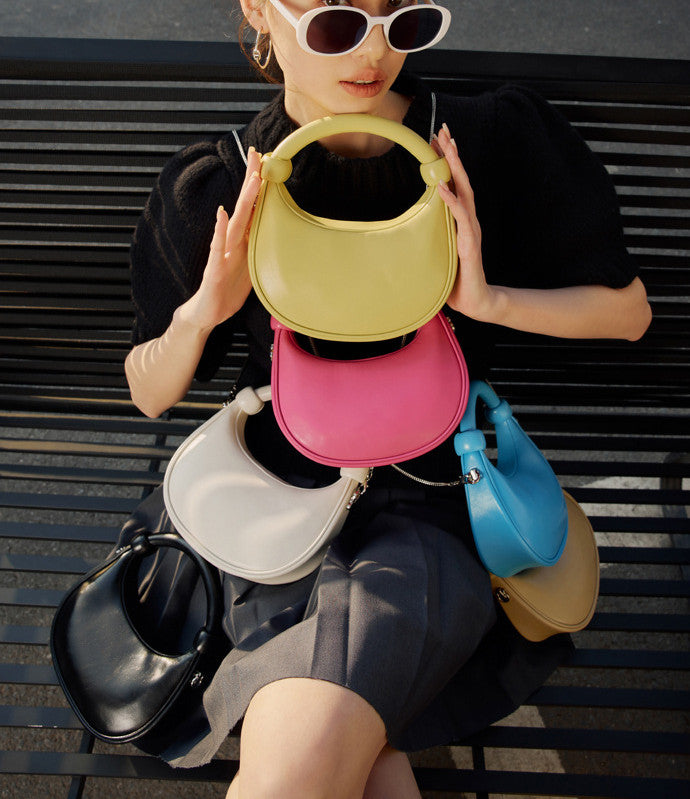 Fashionable women’s bag styled for a relaxed weekend trip