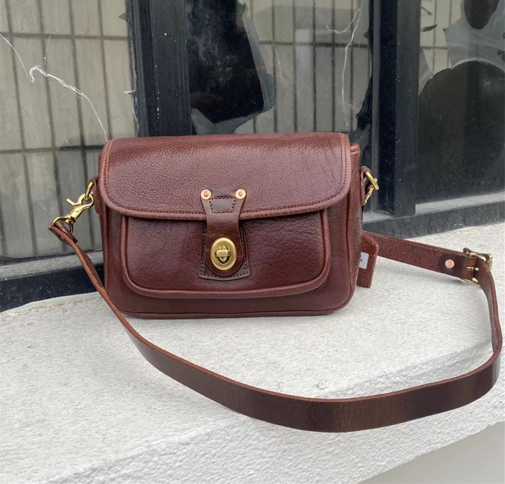 Women's Retro Leather Messenger Bag