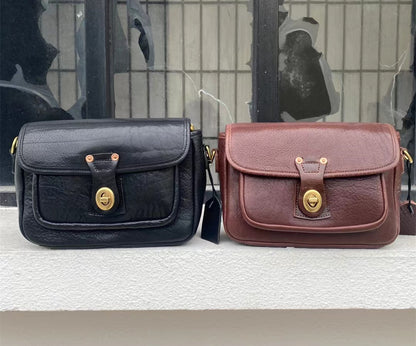Premium Leather Messenger Bag with Detachable Strap