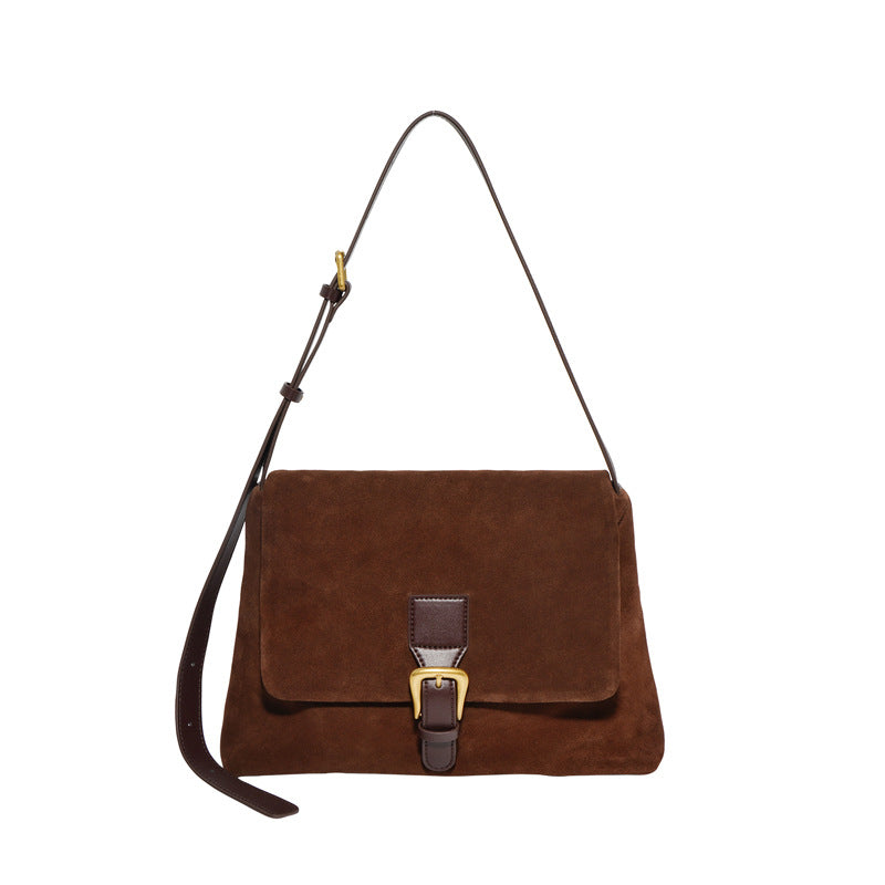 Suede Leather Shoulder Bag for Women Who Love Functional Fashion