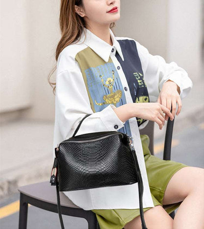 Fashionable Genuine Leather Tote Bag Woyaza