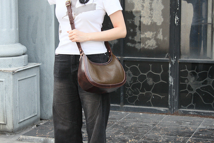 Exquisite Vintage Leather Satchel Bag for Women