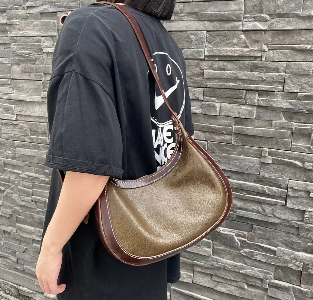 Women's Half Moon Leather Bag