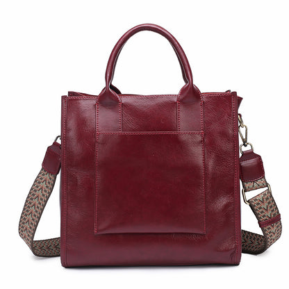 Versatile Women's Leather Fashion Tote Bag woyaza